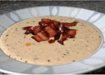 Receita de Sopa Cremosa Picante de Queijo com Bacon