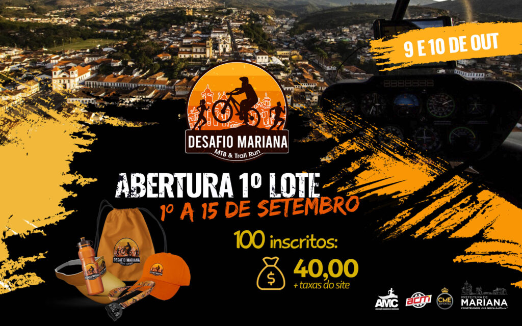Prefeitura de Mariana abre inscrições do 1º Lote do Desafio de MTB e Trail Run Prefeitura de Mariana abre inscrições do 1º Lote do Desafio de MTB e Trail Run