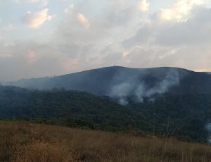 Serra de Ouro Branco volta ser foco de incêndios; veja imagens Serra de Ouro Branco volta ser foco de incêndios; veja imagens