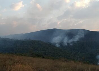 Serra de Ouro Branco volta ser foco de incêndios; veja imagens