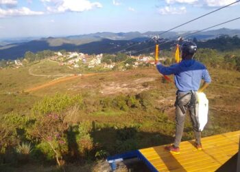 Você sabia? Lavras Novas tem a tirolesa mais alta do Brasil