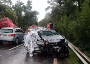 Cinco pessoas morrem em acidente na BR-040, na Zona da Mata