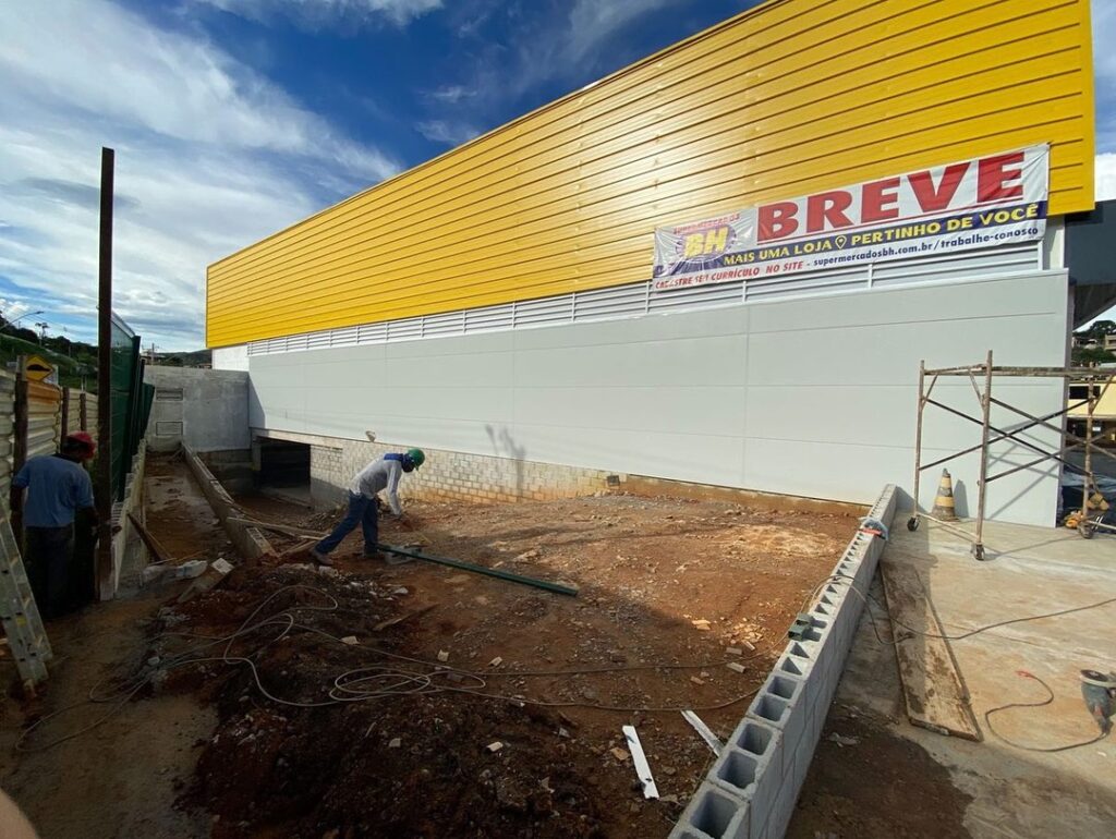 Perto da inauguração, filial dos Supermercados BH pretende gerar 150 empregos em Mariana