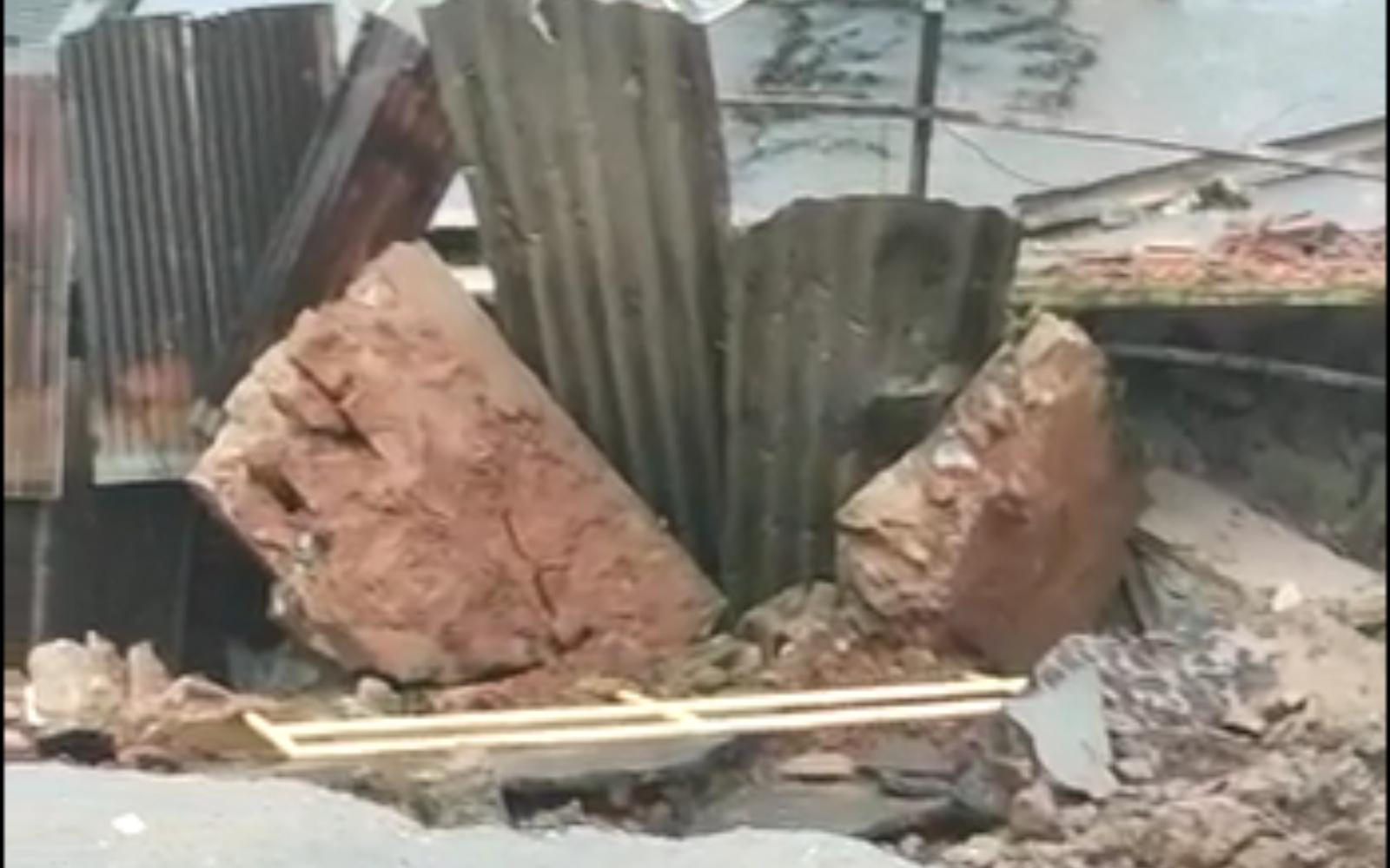 Vídeo mostra momento em que deslizamento atinge casa no bairro Santa Cruz, em Ouro Preto