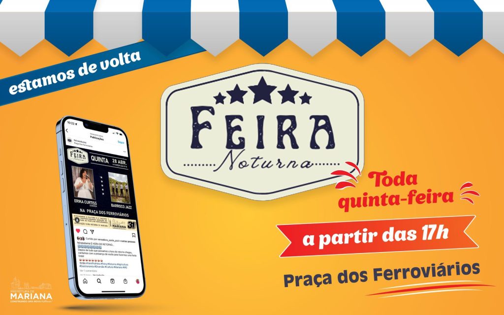 Feira Noturna de Mariana (MG) retorna nesta quinta-feira Feira Noturna de Mariana (MG) retorna nesta quinta-feira