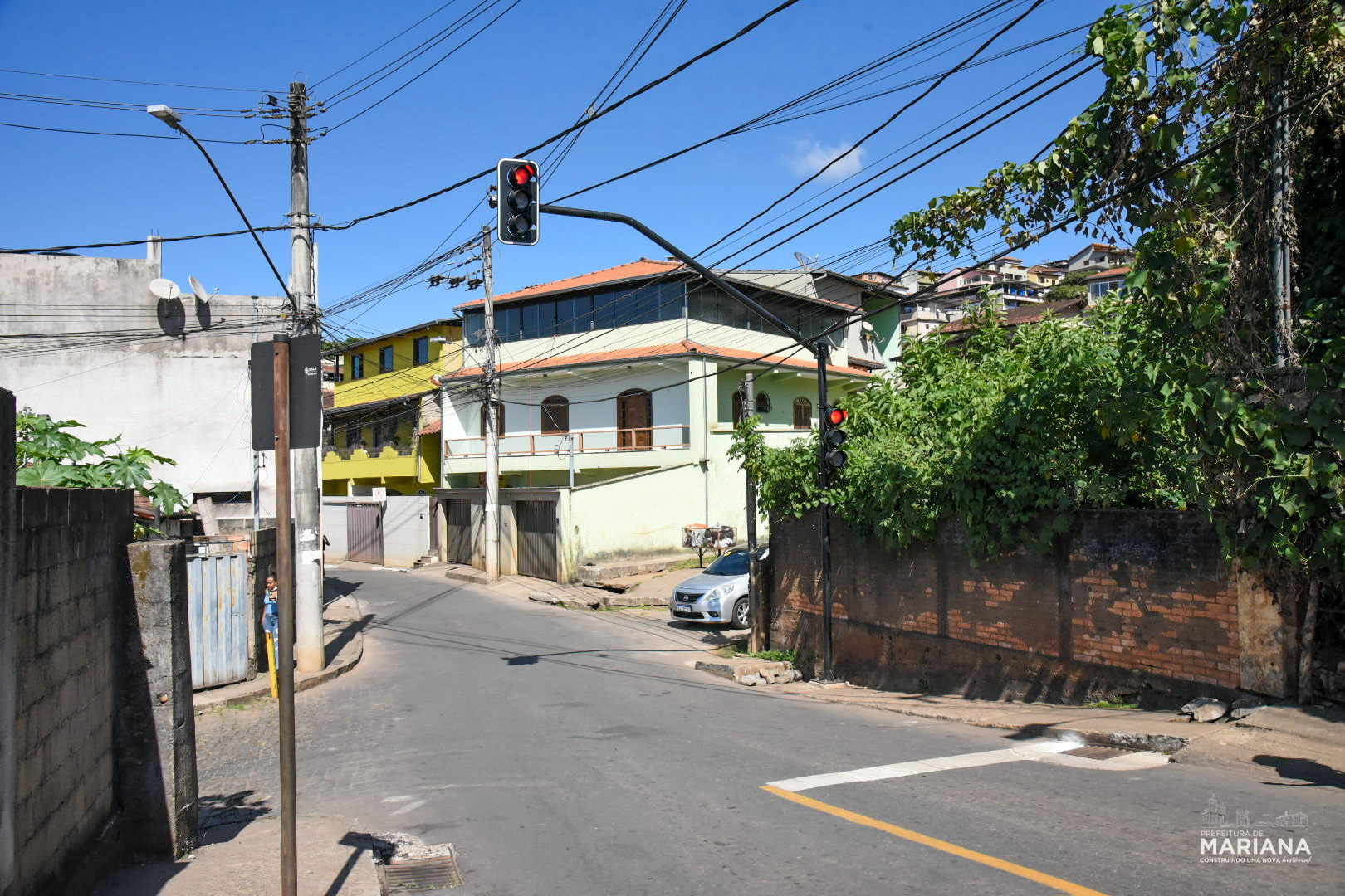 Semáforo da Rua Wenceslau Braz, em Mariana, é ativado