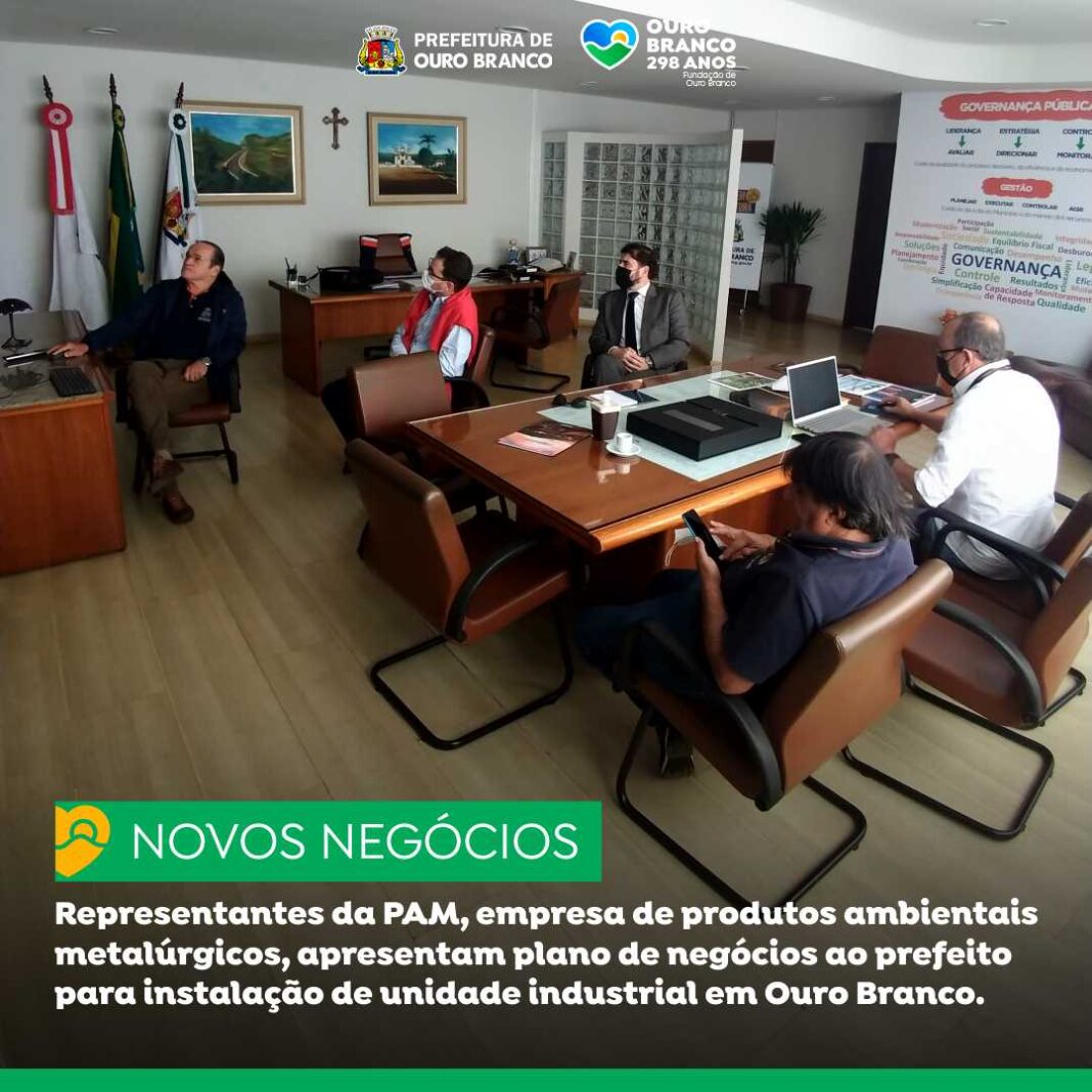 Empresa apresenta plano para instalação de planta industrial em Ouro Branco-MG, que deve gerar mais de 70 empregos diretos Empresa apresenta plano para instalação de planta industrial em Ouro Branco-MG, que deve gerar mais de 70 empregos diretos