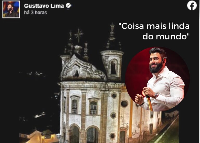 Hospedado em Ouro Preto, Gusttavo Lima se encanta com paisagem da cidade: "coisa mais linda do mundo"