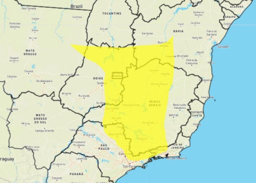 Inmet emite alerta de umidade baixa para 537 cidades em Minas Gerais Inmet emite alerta de umidade baixa para 537 cidades em Minas Gerais