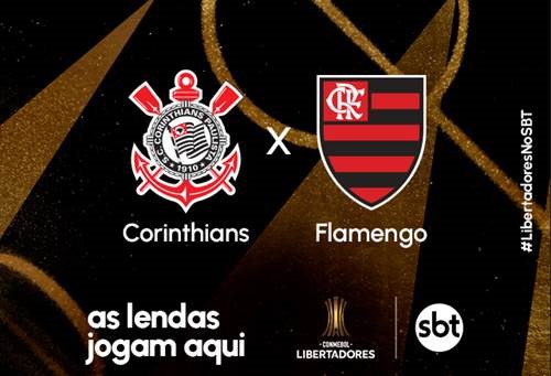 SBT transmite Corinthians x Flamengo pelas quartas de final da Libertadores