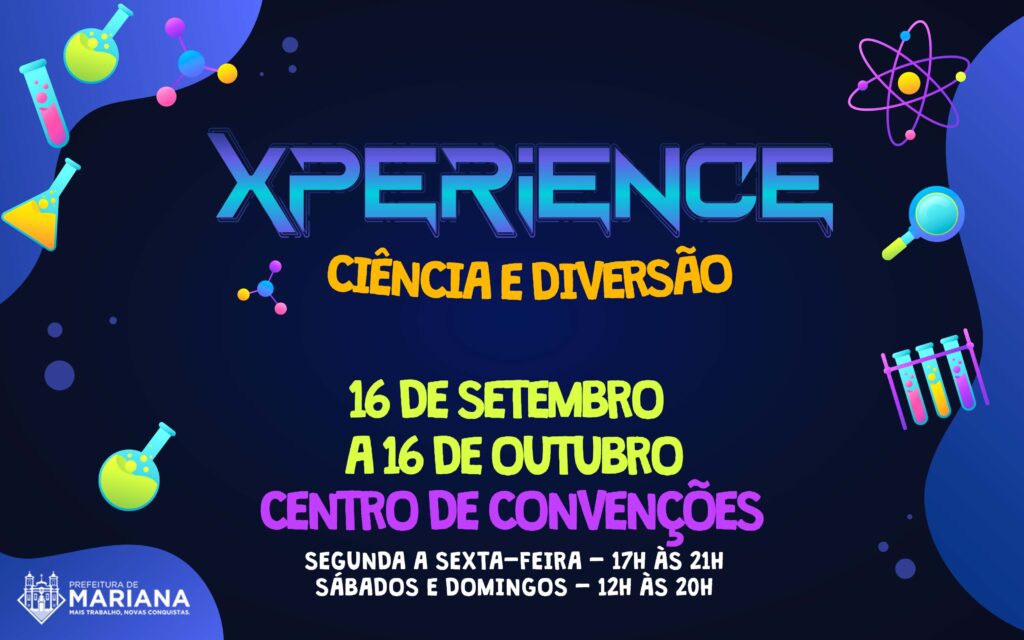 Mariana-MG recebe, durante 1 mês, exposição que mistura ciência e diversão Mariana-MG recebe, durante 1 mês, exposição que mistura ciência e diversão