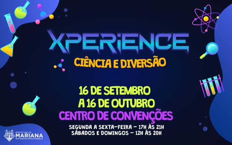 Mariana-MG recebe, durante 1 mês, exposição que mistura ciência e diversão