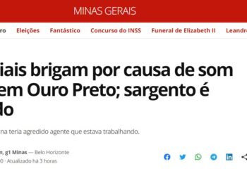 Briga entre policiais em Amarantina, distrito de Ouro Preto, vira notícia no G1
