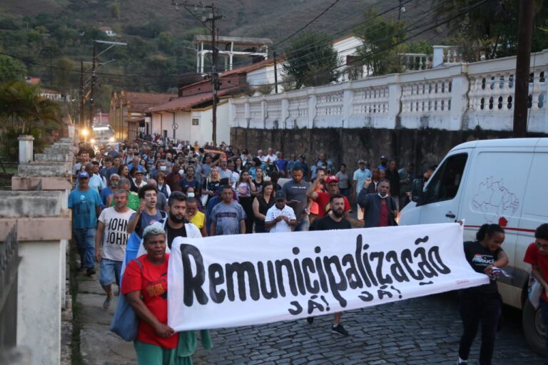 Manifestação contra a Saneouro acontece nesta quarta-feira (26) em Ouro Preto