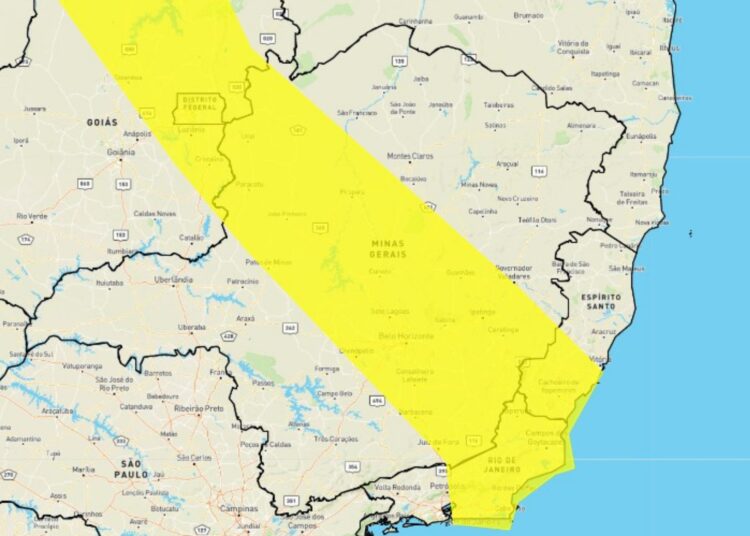 INMET alerta sobre chuvas intensas em 428 cidades de MG, incluindo Mariana e Ouro Preto