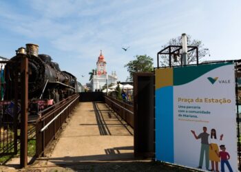 Parquinho da estação do Trem da Vale em Mariana (MG) é reaberto
