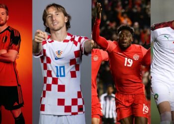 Kevin De Bruyne, Luka Modric, Alphonso Davies e Hakim Ziyech