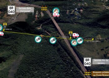 Rodovia BR-040, em Nova Lima, terá interdição intermitente no início da tarde de sábado (11)