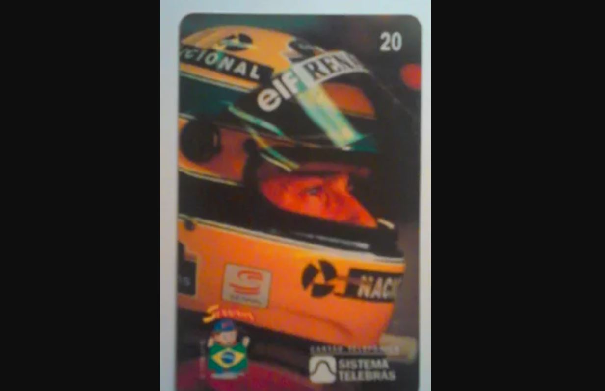 Ayrton Senna cartão telefonico raro