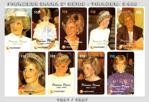 Cartões telefonicos raros Princesa Diana