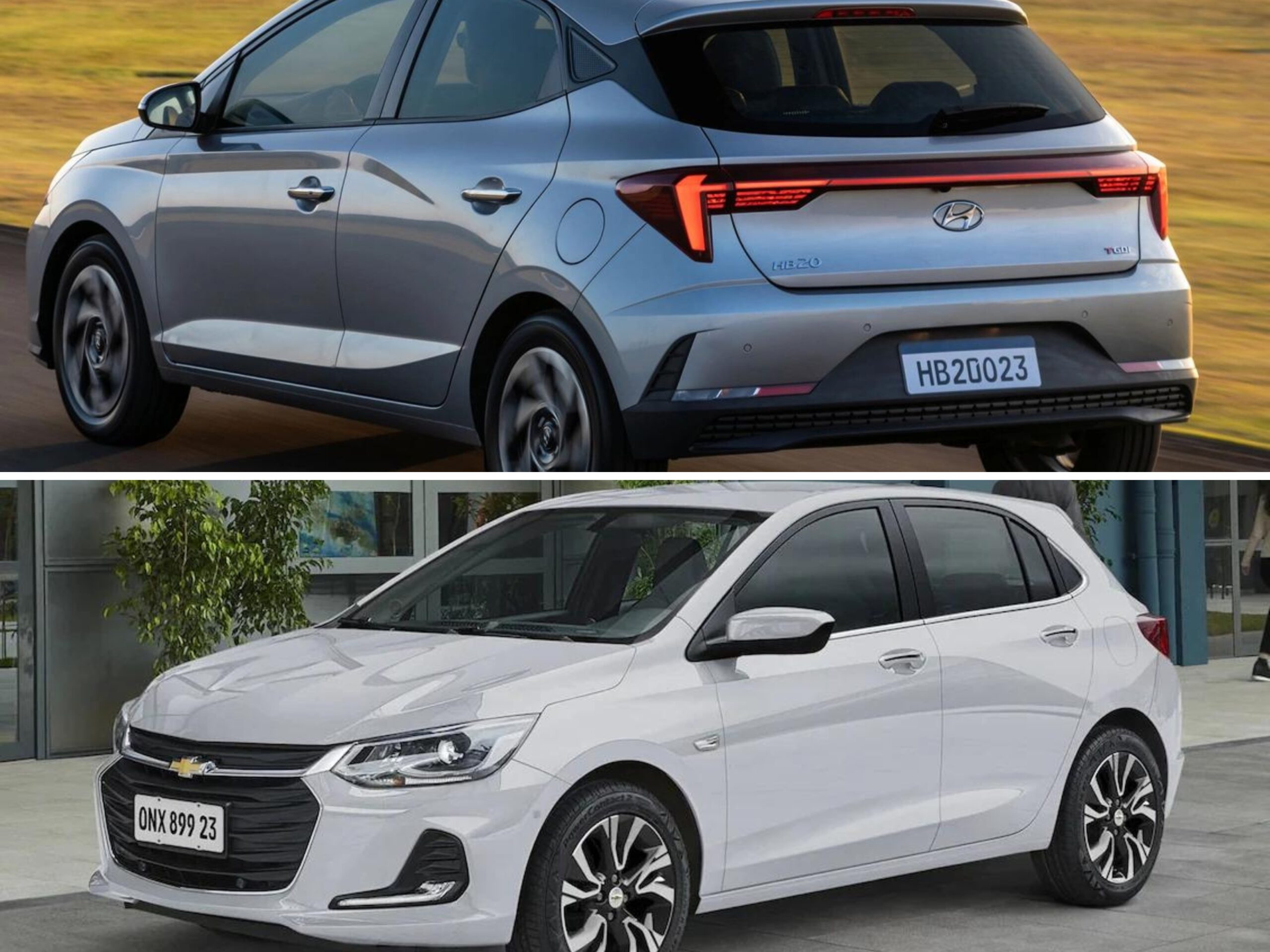 Fotos: reprodução Hyundai e Chevrolet