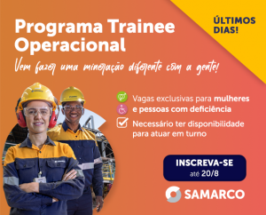 Inscrições em processo de seleção da Samarco terminam neste domingo (20/8) Inscrições em processo de seleção da Samarco terminam neste domingo (20/8)
