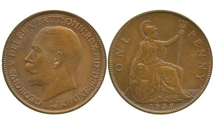 A Penny de George V de 1933