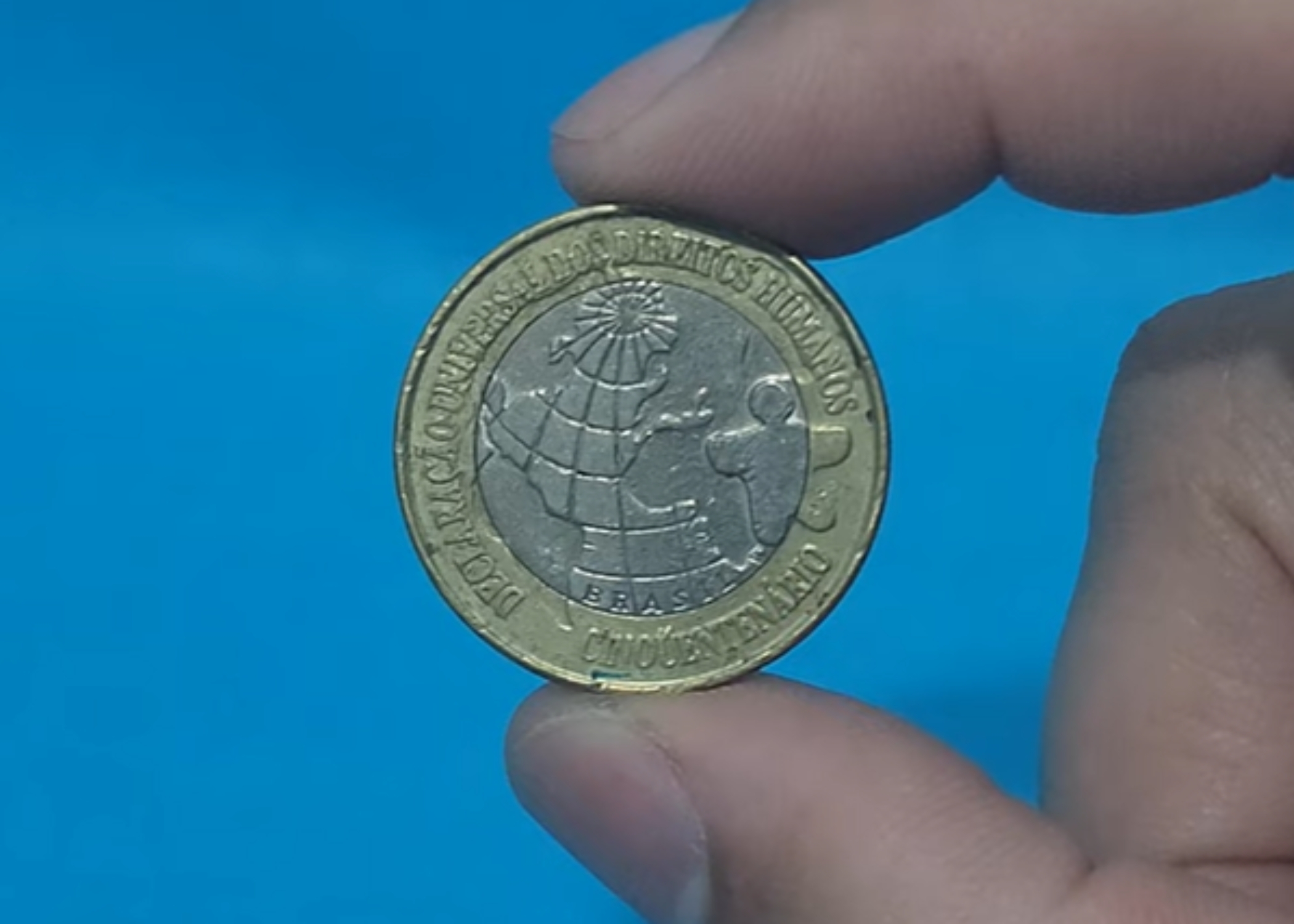 Moeda dos "Direitos Humanos" de 1 real valoriza para R$ 550: um destaque no mercado de moedas raras