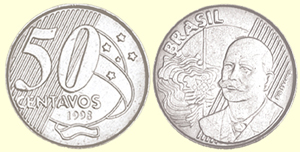 Moeda de 50 centavos de aço inoxidável - Imagem: Banco Central do Brasil
