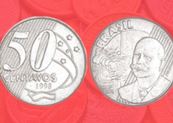 Moeda com valor facial de 50 centavos "com defeito" pode valer muito dinheiro