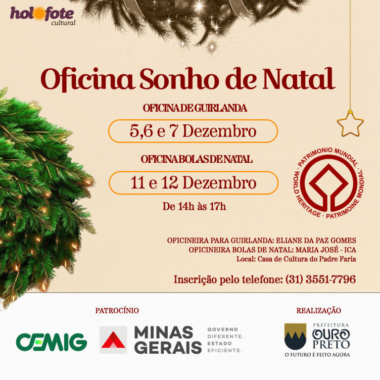 Sonho de Natal: Casa de Cultura do Padre Faria oferece vagas em oficinas gratuitas de Natal; saiba como participar