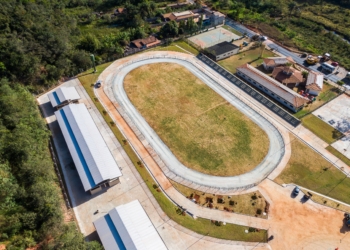 Vista aérea do novo Parque Agropecuário Tarciso Bretas Lima, pronto para receber eventos e fomentar o desenvolvimento rural na região - Crédito: PMI