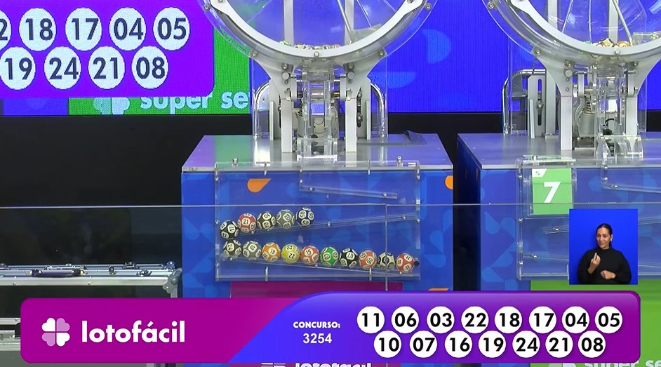 Números do sorteio da Lotofácil 3254