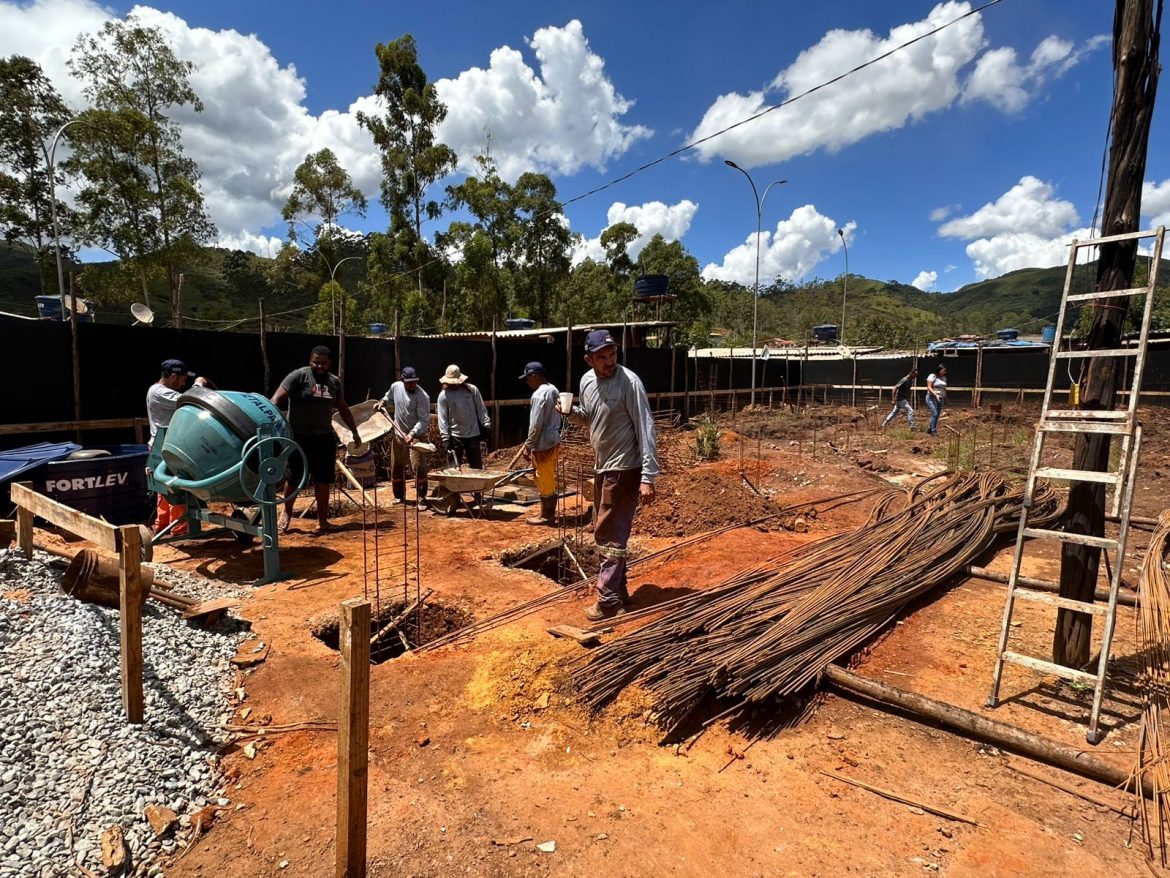 Obra da nova UBS do bairro Saramenha, em Ouro Preto, segue a todo vapor