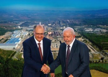 Lula e Alckmin participam da inauguração da expansão da Gerdau em Ouro Branco