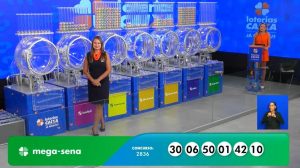 Resultado da Mega-Sena 2836 de hoje, quinta-feira (06/03/25) 01, 06, 10, 30, 42, 50