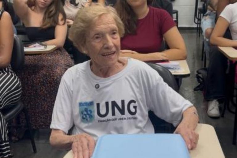 Nunca é tarde para aprender: aos 91 anos, mineira realiza sonho e entra para a faculdade de Nutrição