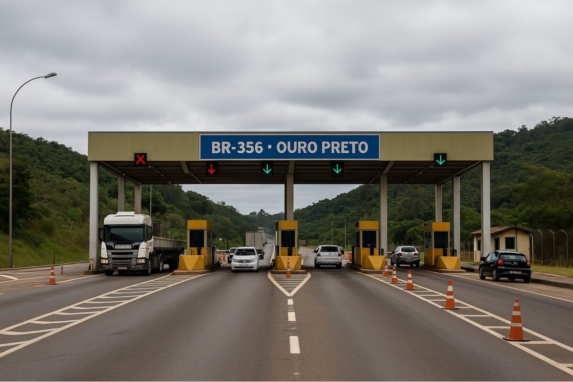 Leilão da BR-356: projeto prevê pedágio da R$ 11,16 para Mariana e Ouro Preto, contorno em Cachoeira do Campo e área de escape na Serra da Santa