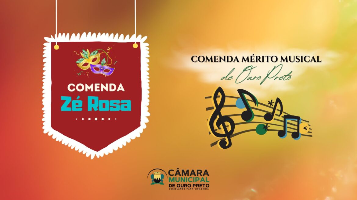 Câmara de Ouro Preto presta homenagens referentes a atuações musicais em Ouro Preto