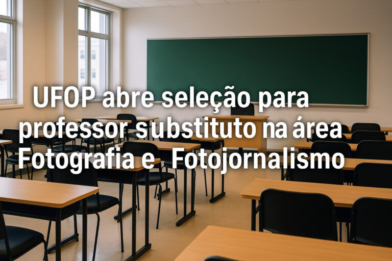 UFOP abre seleção para professor substituto na área de Fotografia e Fotojornalismo