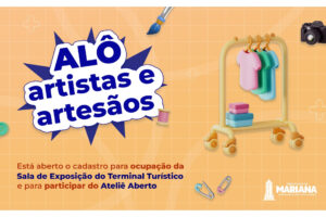 Mariana abre inscrições para projeto Ateliê Aberto e para uso da sala de exposição do Terminal Turístico