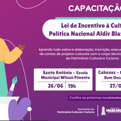Mariana inicia capacitações gratuitas para agentes culturais com foco na PNAB e Lei Rouanet