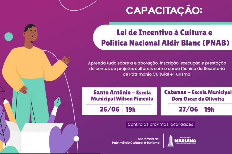 Mariana inicia capacitações gratuitas para agentes culturais com foco na PNAB e Lei Rouanet