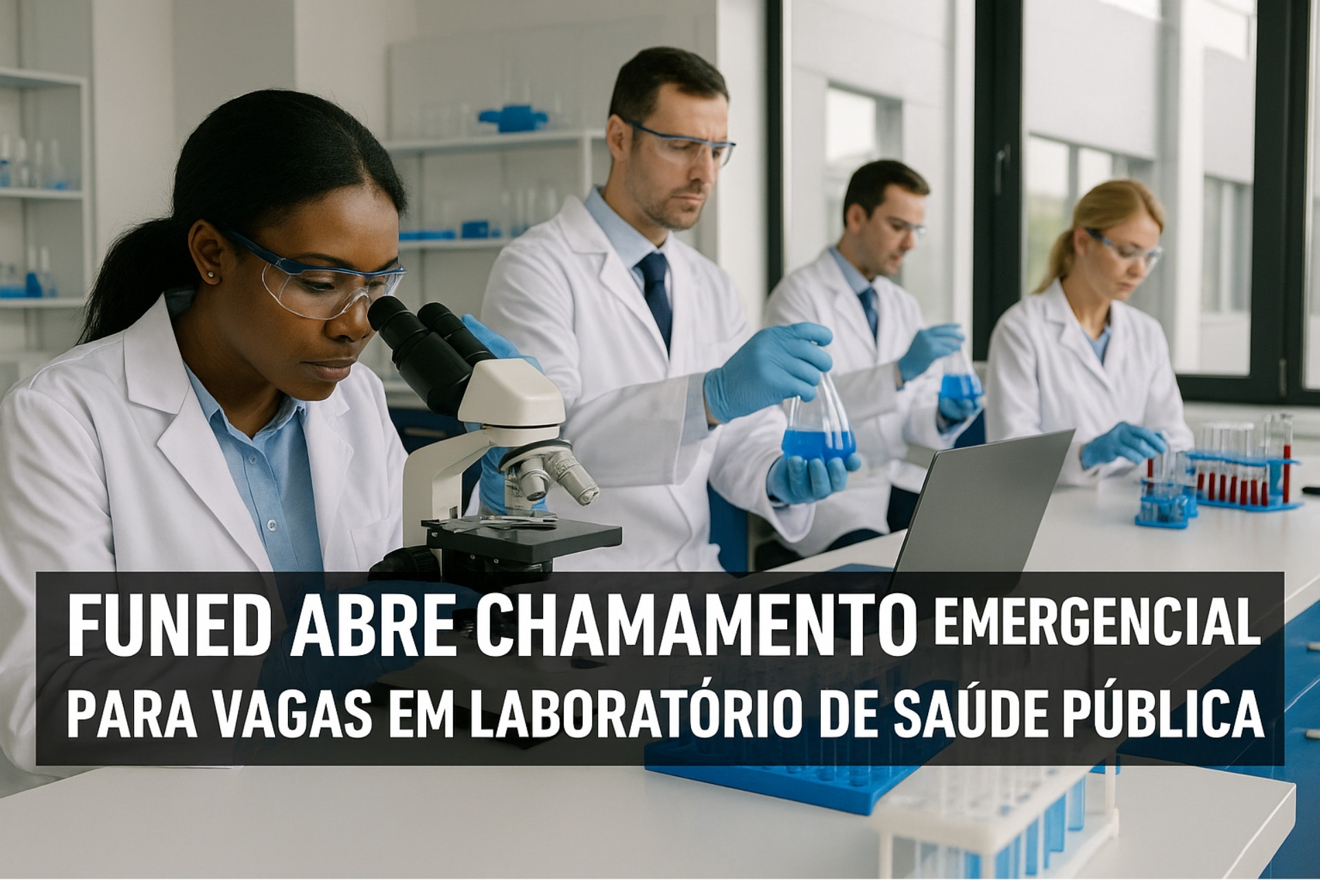 Funed abre chamamento emergencial para vagas em laboratório de saúde pública