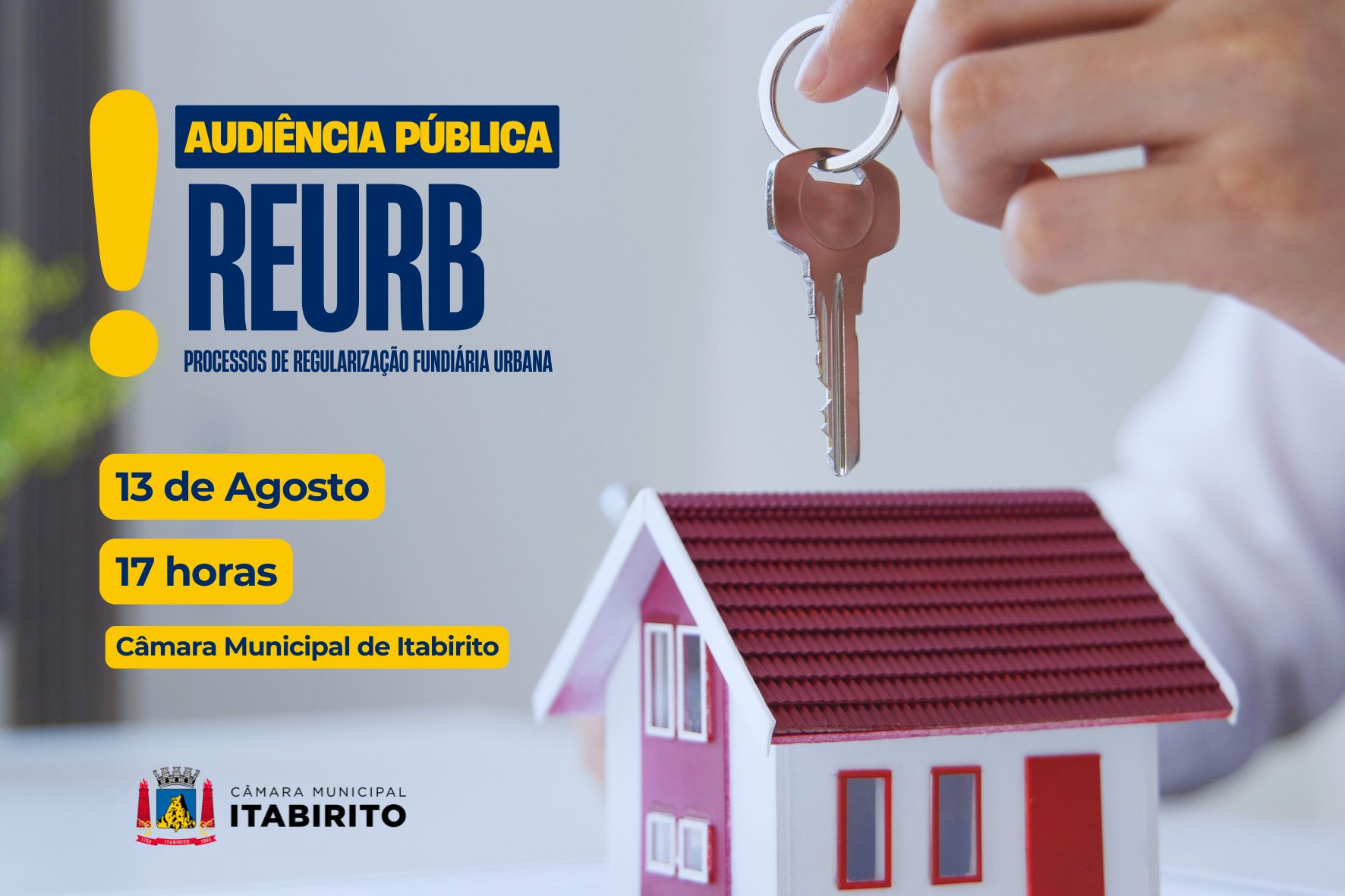 Câmara de Itabirito realiza audiência pública sobre regularização fundiária no dia 13 de agosto