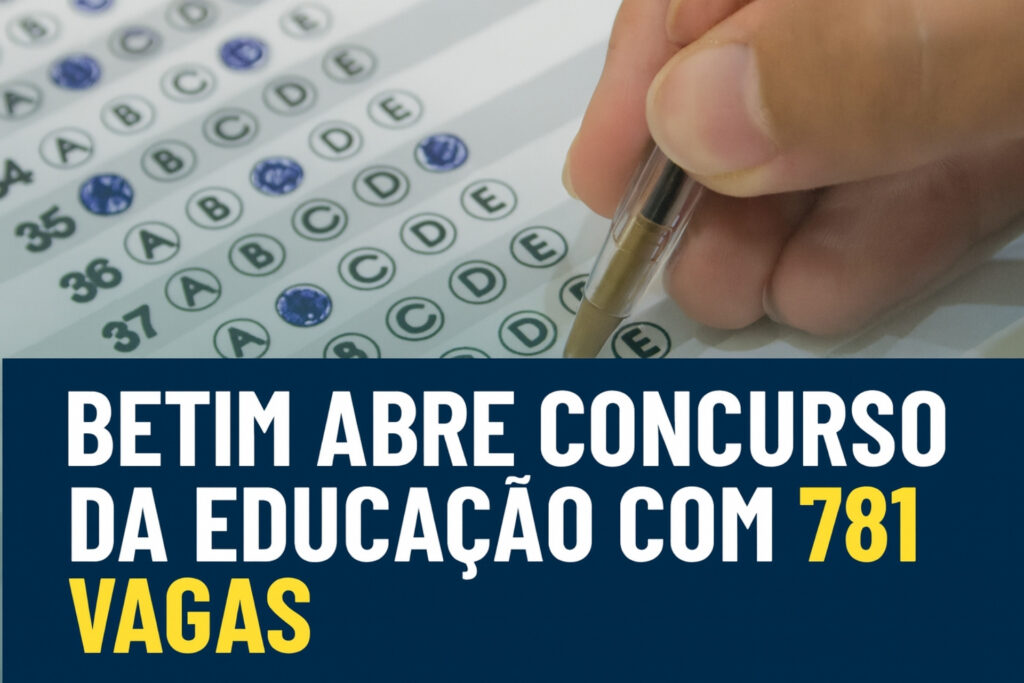Cidade em MG abre concurso público com 781 vagas e salários de até R$ 5,9 mil; oportunidades são para professores e técnicos Cidade em MG abre concurso público com 781 vagas e salários de até R$ 5,9 mil; oportunidades são para professores e técnicos
