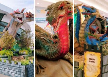Exposição “Dragões” transforma o Jardim de Mariana em palco de fantasia e arte