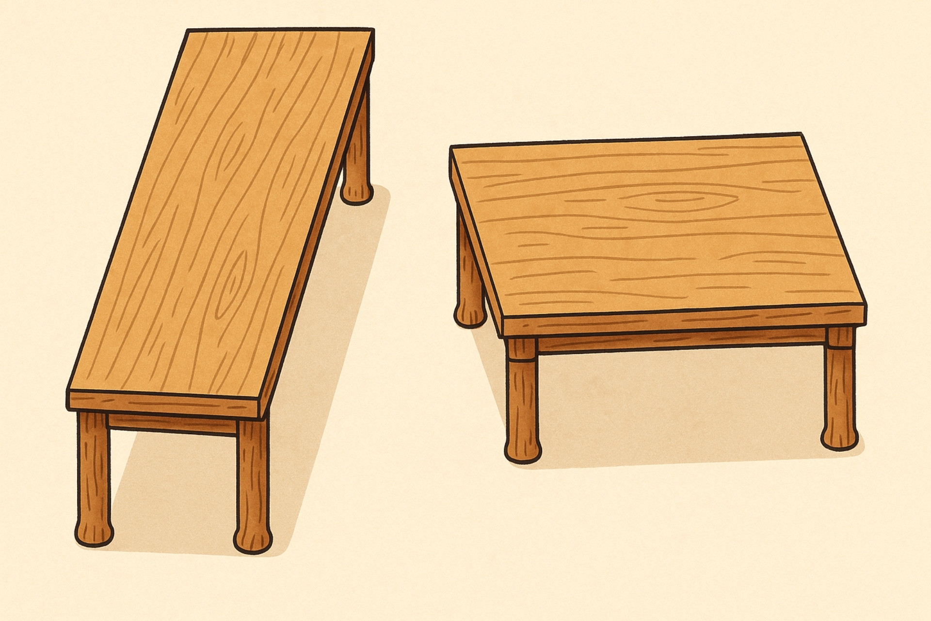 As mesas idênticas que o cérebro jura que são diferentes