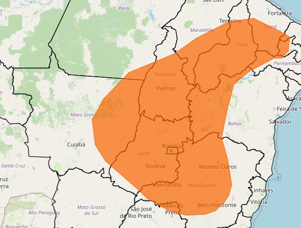 Alerta de baixa umidade atinge Ouro Preto e mais 365 cidades de MG