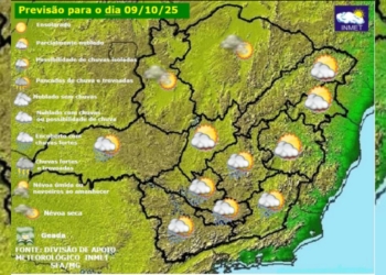 Previsão do tempo, 09/10: Minas Gerais terá quinta-feira de contrastes entre chuva e calor intenso